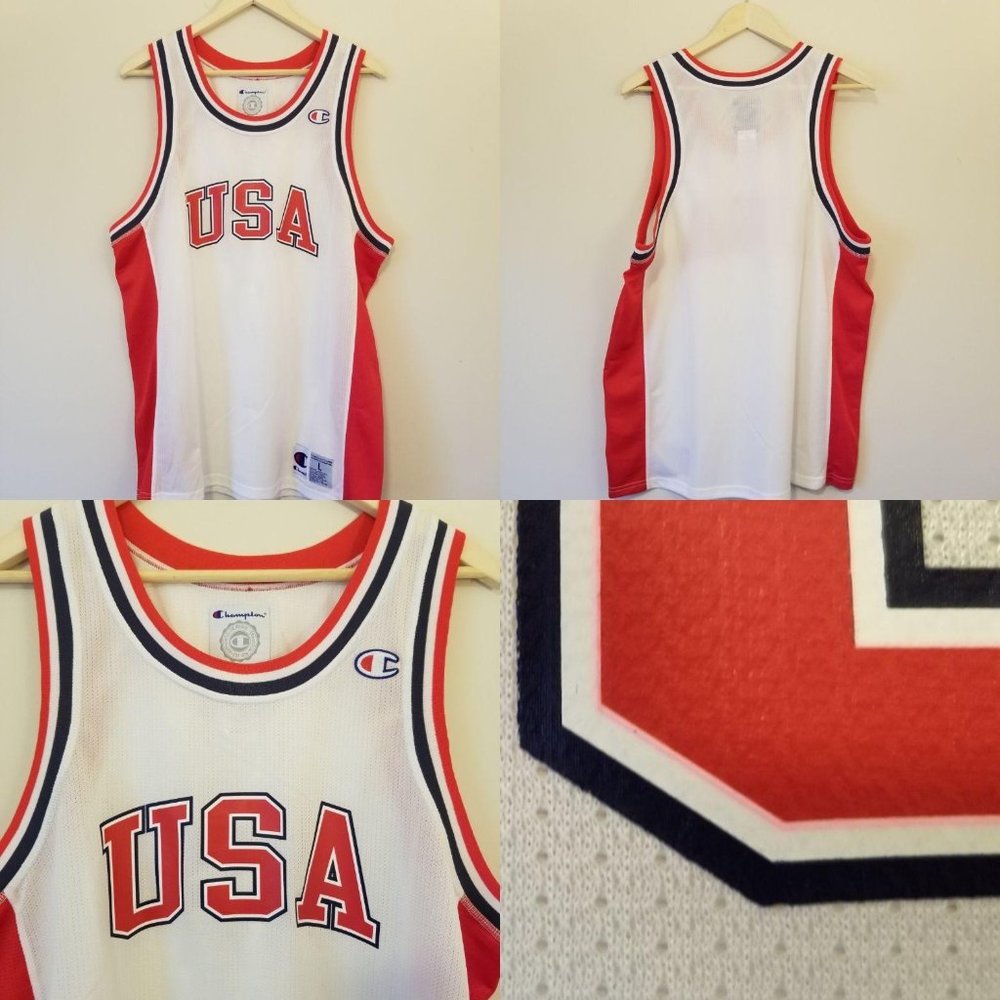 Champion Jersey. USA. White. L